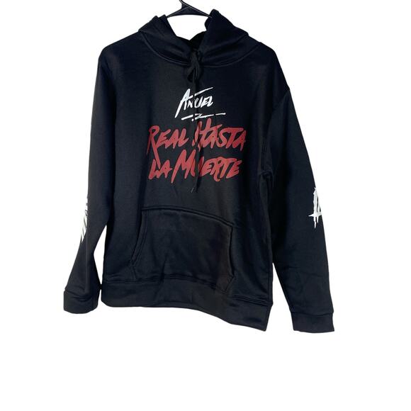 Anuel aa Real Hasta La Muerte Anuel Hoodie unisex Black Size Medium - Picture 1 of 8